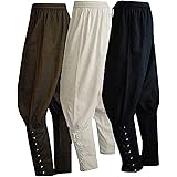 Men's Ankle Banded Pants Medieval Viking Navigator Pirate Costume Trousers Renaissance Gothic Pants