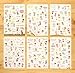 ONOR-Tech 6 Sheets Cartoon Lovely Scrapbooking Diary, Album Phone Sticker Adhesive