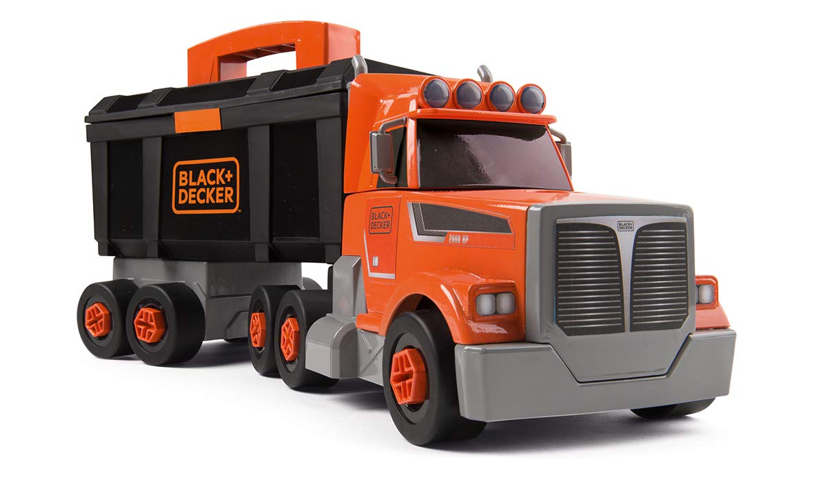 Smoby - Black & Decker Truck & Toolbox Play Set - Includes screws, nuts, wheels, screwdriver, spanner and 60 accessories