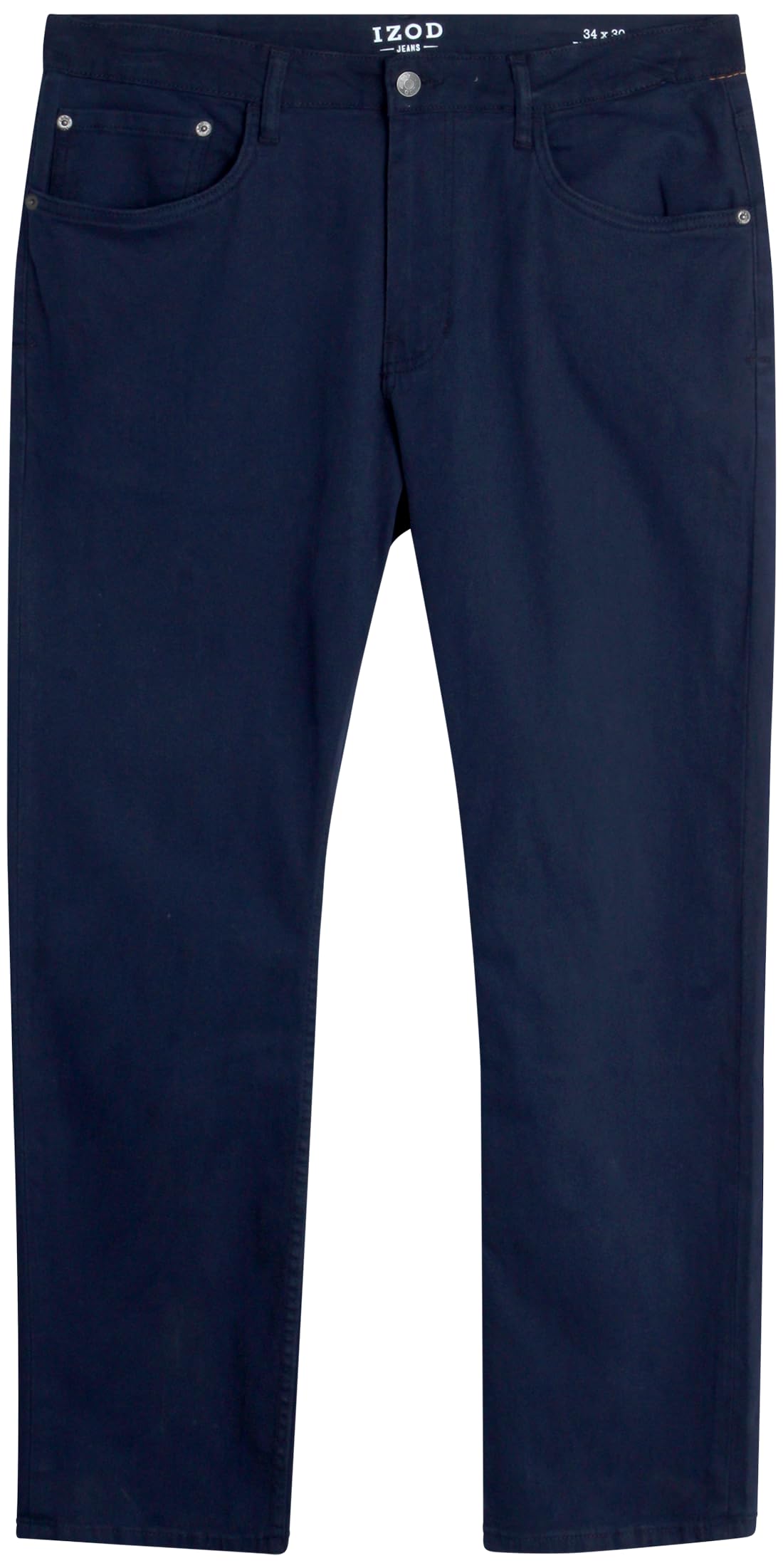 Photo 1 of IZOD Men's Relaxed Fit Jeans - Classic 5-Pocket Comfort Stretch Denim - Straight Leg Casual Work Pants for Men, Size 42W x 34L, Navy