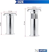 XFORT Polished Chrome Door Viewer Wide Angle 180° Spy Hole Front Door view 7