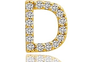 OOCC 18K Gold Plated Iced Out 26 Initial Letters Single Bottom Grillz with Diamonds for Your Teeth Men Hip Hop Jewelry