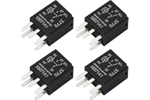FALVFUN 4PCS Car Power Relay, OEM#G8V-RH-1C7T-R-DC12 5 Pin Multipurpose Fuel Pump Relay, Heavy Duty Direct Plug Auto Electrical System Electromechanical Replacement, Fit for Vehicle Motor