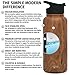 Simple Modern 32oz Water Bottle, Insulated Reusable Wide Mouth Stainless Steel Metal Flask 1 Liter Thermos with Flip Lid, Pattern: Wood Grain
