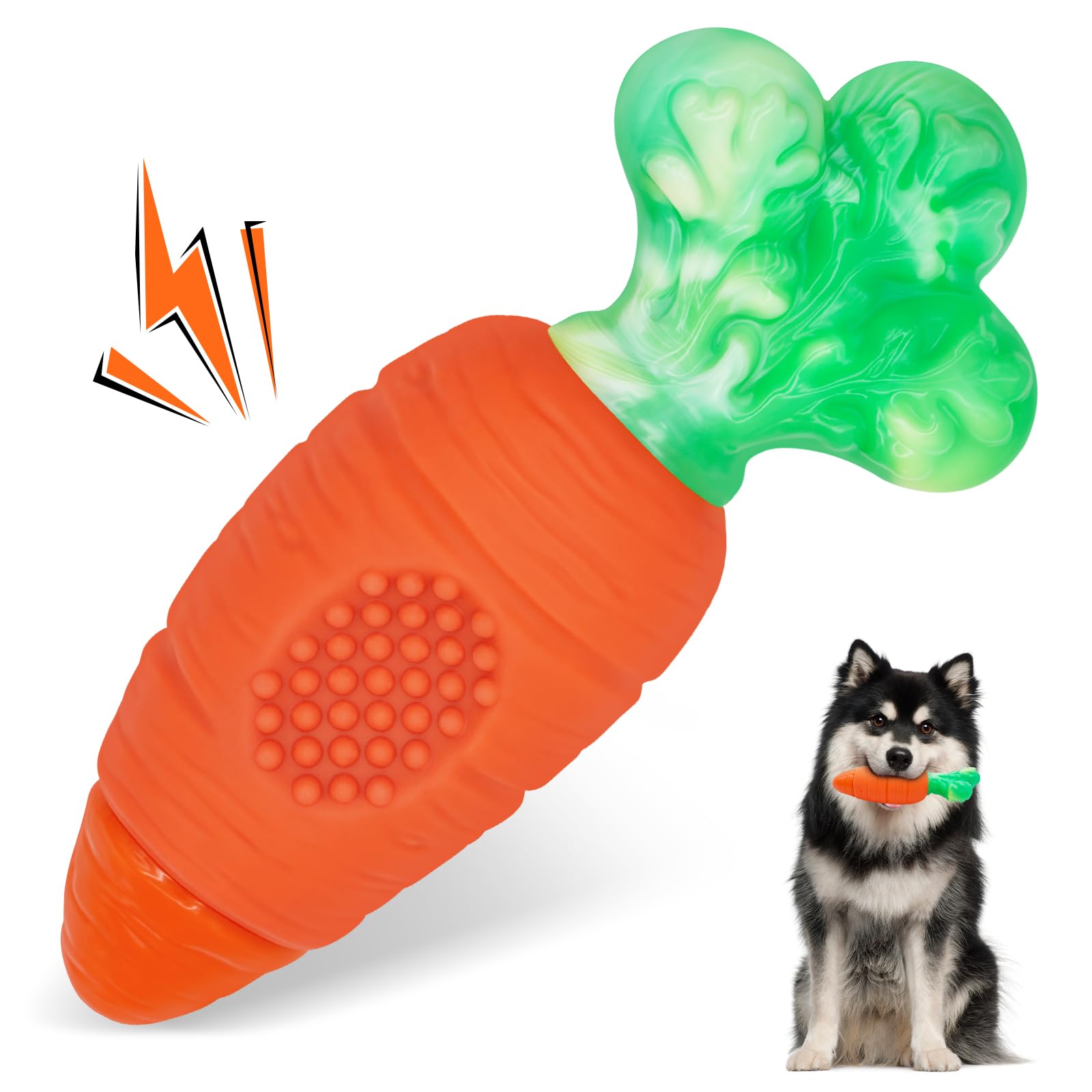 Photo 1 of BoYoYo Indestructible Dog Toys for Aggressive Chewers with Squeaky, Dog Chew Toys for Large, Medium and Small Breeds to Keep Them Busy, Interactive Tough Squeaky Dog Toy