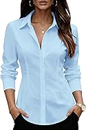 Zeagoo Women's Wrinkle Free Button Down Shirts Long Sleeve Dress Shirts Collared Business Casual Blouses Tops XS-3XL