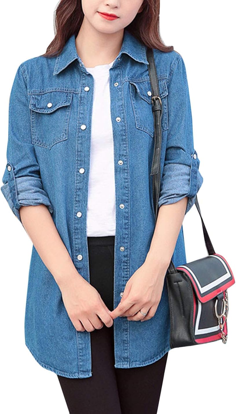 amazon women's denim shirts