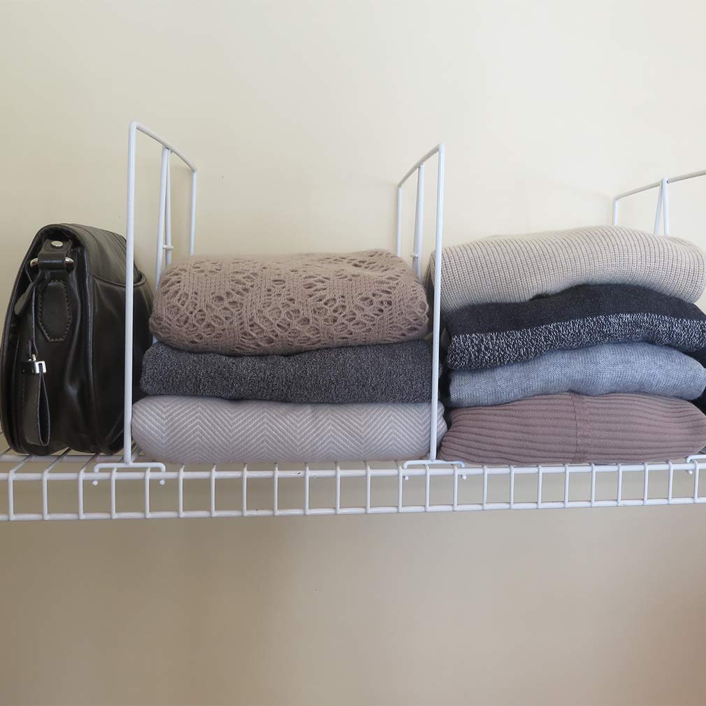 Evelots Closet Wire Shelf DividerNew ImprovedSeparatorEasy Clip