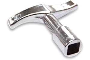Performance Plus Ergonomic Design Standard Square Lug Chrome Plated Deluxe Drum Tuning Key (DK2)