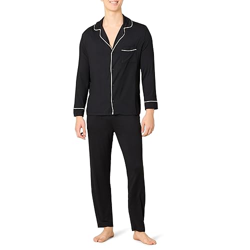 Amazon Essentials x Sofia Grainge Men's Pajama Set, Black, Small