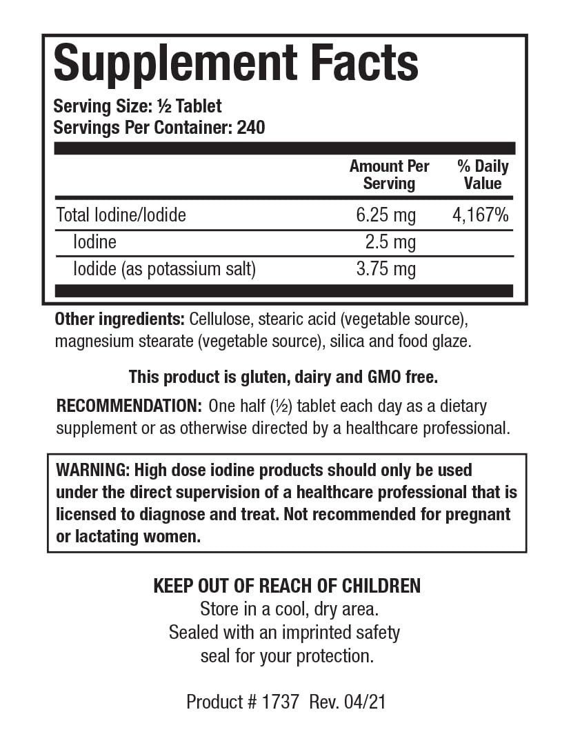 Biotics Research Iodizyme HP Iodine, Thyroid Support, Cellular Metabolism, Promotes Energy, Supports Metabolic Function, T3, T4, TSH 120 Tablets