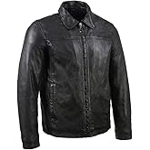 Milwaukee Leather SFM1865 Men's Black Classic Fashion Leather Jacket with Zipper Closure