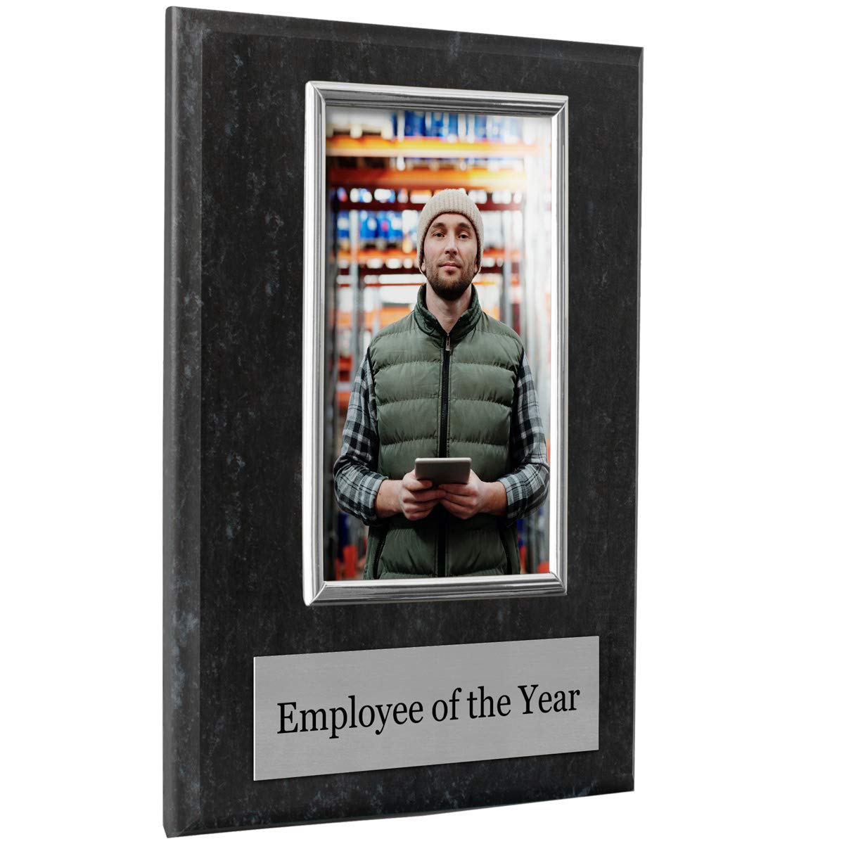 Vorgestaltetes Fotoschild mit Aufschrift "Employee of the Month, Quarter or Year Award", 8" x 10", for ein 6" x 4" großes Hochformat (Jahr)