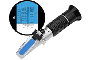 TRZ Antifreeze Refractometer, Antifreeze Battery Cleaning Fluid, Ethylene Glycol: -60°C - 0°C, 0-66.6% Vol, Propylene Glycol: