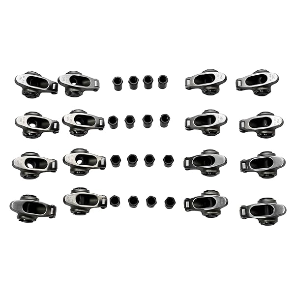 GELUOXI STAINLESS STEEL ROLLER ROCKER ARM SET REPLACEMENT FOR CHEVY SMALL BLOCK SBC 350 7/16″ 1.5 RATIO