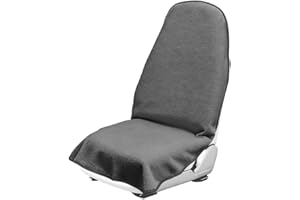 Ywdiml Waterproof Car Towel Seat Cover, Non-Slip Soft Vehicle Sweat Towel Protector, Machine Washable Automotive Front Seat Sweating Cover Accessories, Universal for SUV Trucks (Gray)