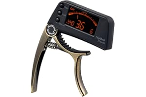 Guitar capo electronic tuner combo Guitar Accessories Tuner (Bronze)