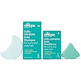 Ethique Beauty Curl-Defining Shampoo & Conditioner Bar Set for Thick, Curly Hair with Shea Butter - Plastic-Free, Vegan, Cruelty-Free - 2 Pack