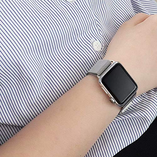HILIMNY Compatible for Applr Watch Band 42mm 44mm, Stainless Steel Mesh Sport Wristband Loop with Adjustable Magnet Clasp for iWstch Series 1/2 / 3/4 - Thumbnail 4