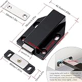 Tsudoku Heavy Duty Push Latch 4 Pack Push to Open Cabinet Door Magnetic Catch view 5