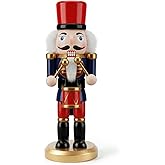 AMOR PRESENT Nutcracker Christmas Decor, Christmas Ornament, Wooden Nutcracker for Shelves, Table, Fireplace (7 Inch)