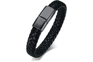 zeqingjw Cremation Memorial Urn Bracelet Made of Genuine Leather, Stainless Steel Cremation Bangle Keepsake Urn Bracelet for Ashes