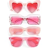 4 Mixed Style Sunglasses Retro Party Favors Bulk Classic Eyewear Costume Glasses for Women