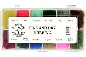Kingfisher Fly Fishing Fine and Dry Fly Tying Dubbing Dispenser