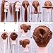 QY 2Pack The First And Latest Brown Color Resin Magic Donut Twister Ponytail Bun Maker, Big Size and Small Size