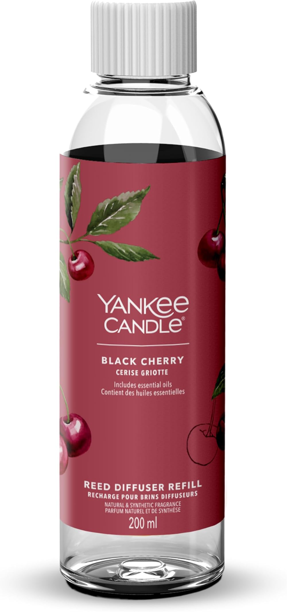 Yankee Candle Reed Diffuser Refill Black Cherry 200ml 20 Weeks Fragrance