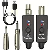 INGPARTNER A11 Wireless Microphone Transmitter Receiver 4 Channels Plug-on XLR Mic Adapter Wireless Mic System for Dynamic/Condenser Mics, Audio Mixer, DSLR Camera,PA System (1TX + 1RX)