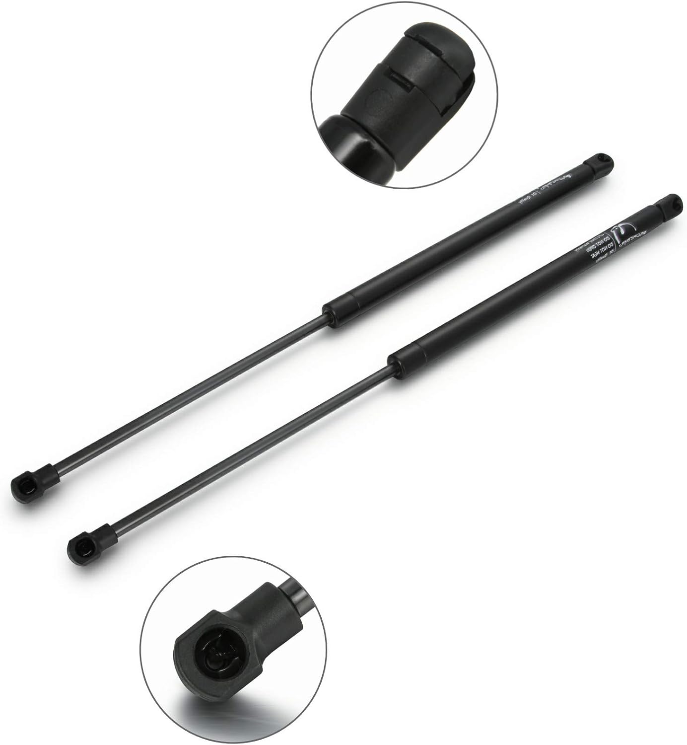 Twilight Garage Pair of Rear Tailgate Gas Support Struts 6Q6827550C for Polo 9N Hatchback 2001-2009, Black