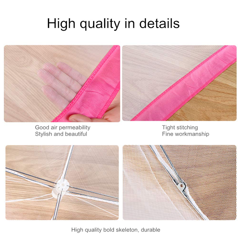Veahom 4 Packs 17 inch Mesh Food Covers Tent Protectors for Parties, Picnics, BBQs, Reusable and Collapsible Pop Up Food Cover, Ideal for Indoor and Outdoor Use