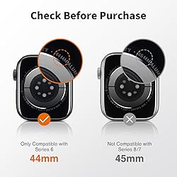 LK 6 Pack Apple Watch Screen Protector 44mm SE