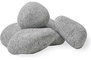 Replacement Sauna Stones, Small 2-4 inch, Olivine Diabase, Heat-Storing, Rounded, 24-Pack
