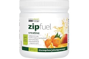 Prairie Naturals Zip Fuel pH-Balanced Creatine Energy Drink - Citrus Mango Flavour - 300 Gram