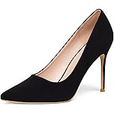 GENSHUO Women's Closed Toe Stiletto High Heels Dress 4 Inch Heeled Pointed Toe Party Homecoming Wedding Pump Shoes