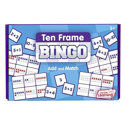 Junior Learning Ten Frame Bingo Educational Action Games