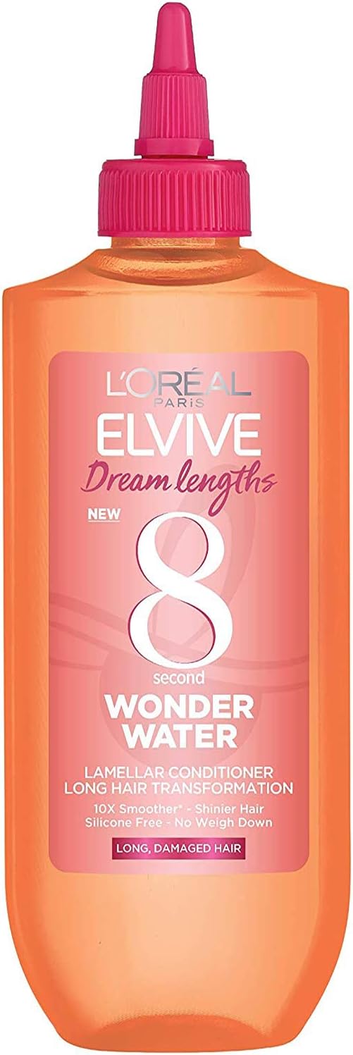 L'Oréal Paris Wonder Water, Liquid Hair Conditioner by Elvive Dream Lengths, 8 Second Hair Treatment for Long Damaged Hair with Lamellar Technology, 200 ml