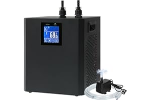 DREAMTRUE Aquarium Chiller 79 Gal, 1/3 HP Water Chiller Machine, Hydroponic Cooling System, Fish Tank Chiller with Upgraded LED display, for Axolotl Jellyfish