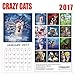 Best Wall Calendars 2017 Crazy Cats Wall Calendar with 210 Reminder Stickers, 12-Inch x 12-Inch