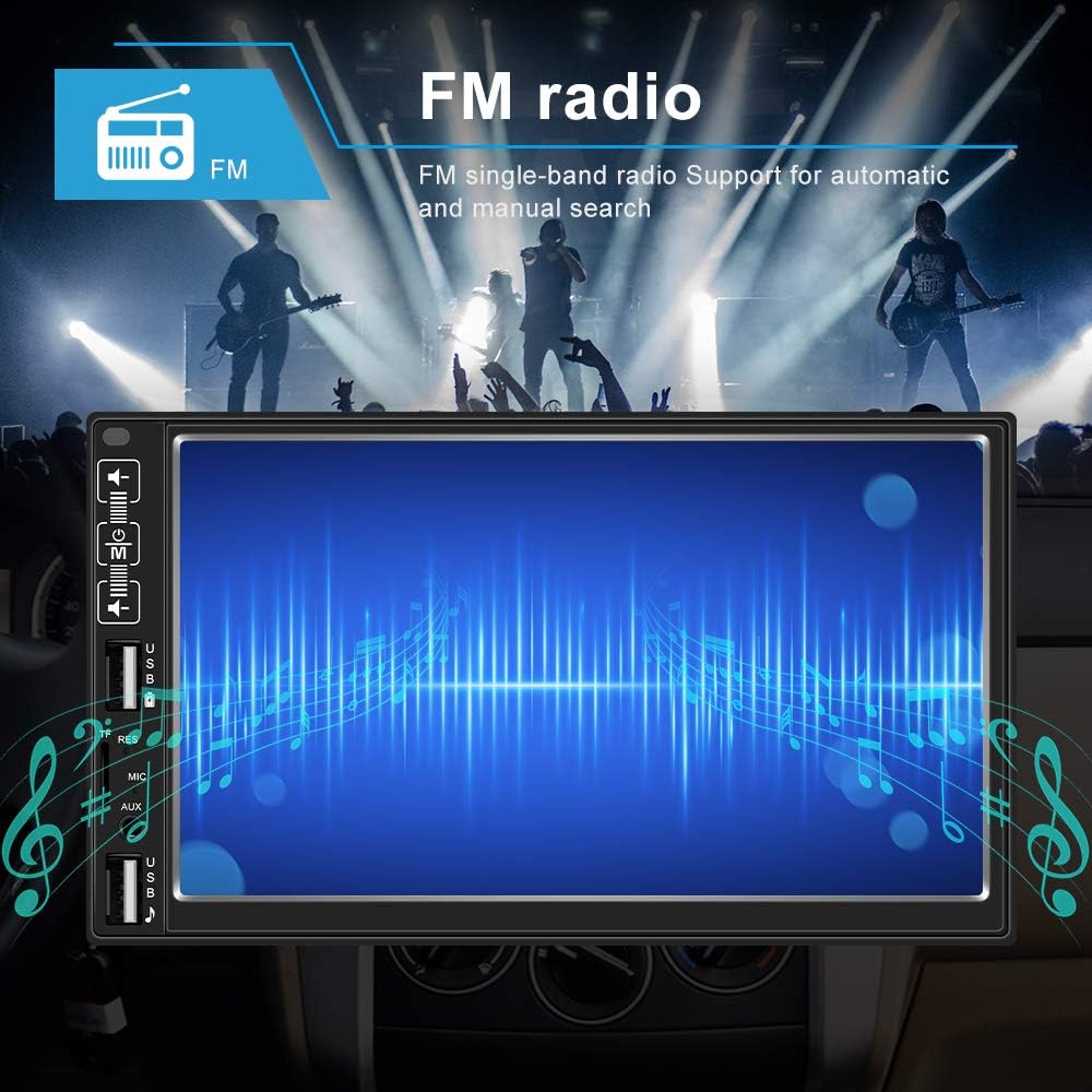 Car Stereo Receivers Rear View Camera & External Microphone Hikity 7