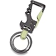 JUSTTOP Car Key Chain with 2 Key Rings, Carabiner Key Chain Bottle Opener for Men and Women(Gun Color and Golden)