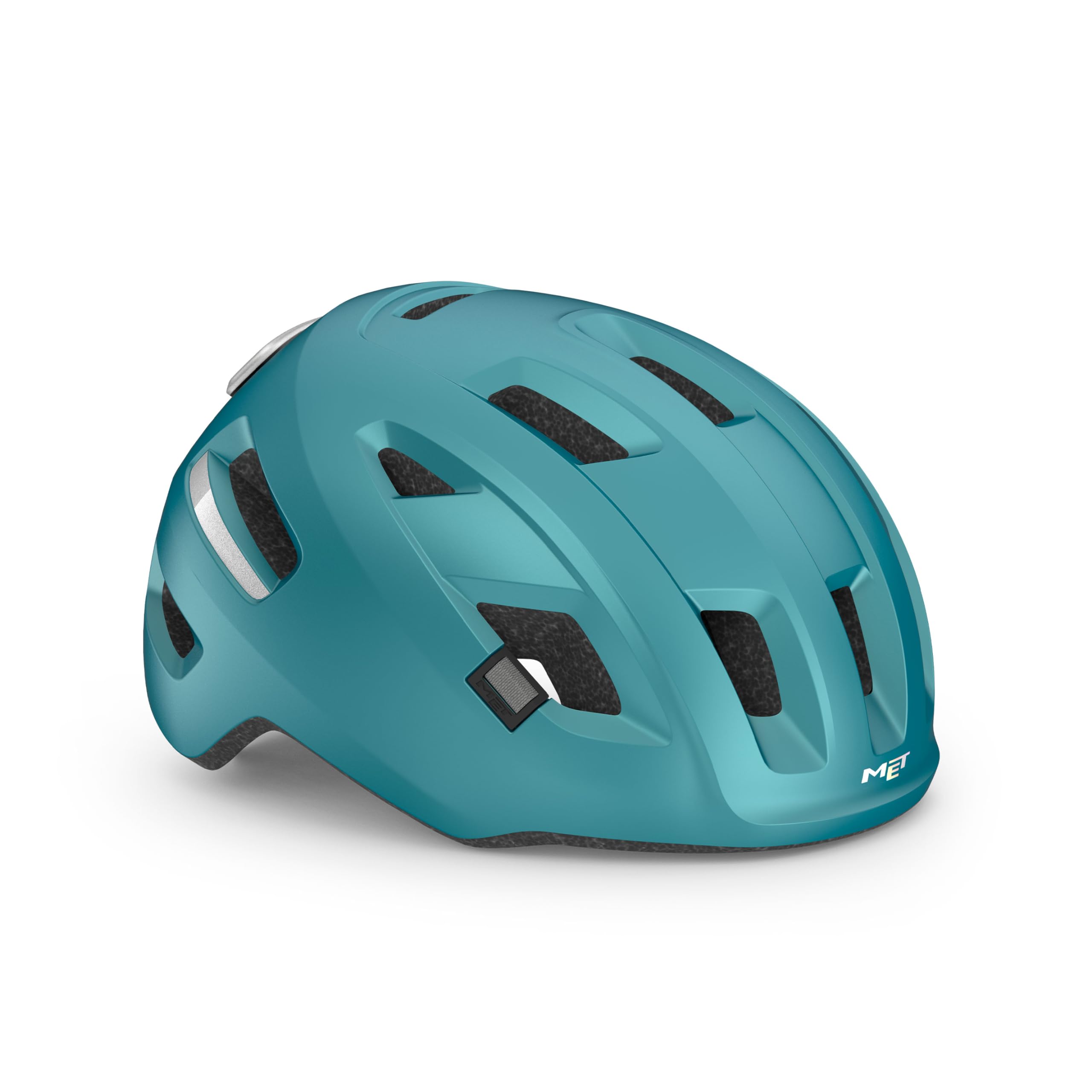 MET E-Mob Urban Cycling Helmet, Matt Teal, Size 56-58cm