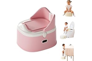 RGKQSY 3 in 1 Toddler Potty Training Toilet Seat Potty Seats with Steps Ladder foldable Potty Train Chair Adapter for Toddlers Kids Boys Girls Child Baby Must Haves Step Stool Essentials Portable Stairs
