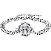 YFN Patron Saint Bracelet Sterling Silver Religious Protector Bracelet Jewelry Gift for Women Men