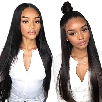 Amazon Com Cara 360 Lace Frontal Wigs Human Hair Straight Lace