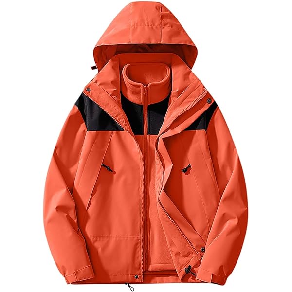 Xersion Mens Orange Performance Fleece Zip Front Hooded Sweatshirt