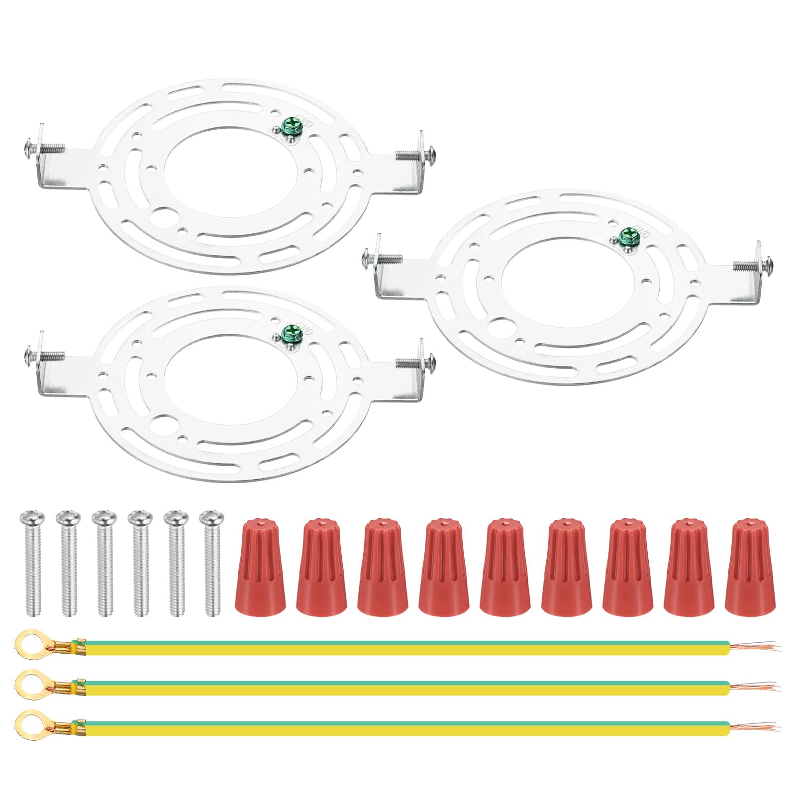 PATIKIL 130mm (5.12") Universal Light Fixture Mounting Bracket Kit, 3 Set Light Crossbar Round Ceiling Plate with Screw for Wall Light Ceiling Light Pendant Chandelier