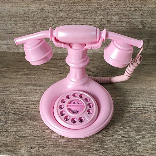 ECVISION Lovely Pink Princess Corded Phone Cute Pushbutton Corded